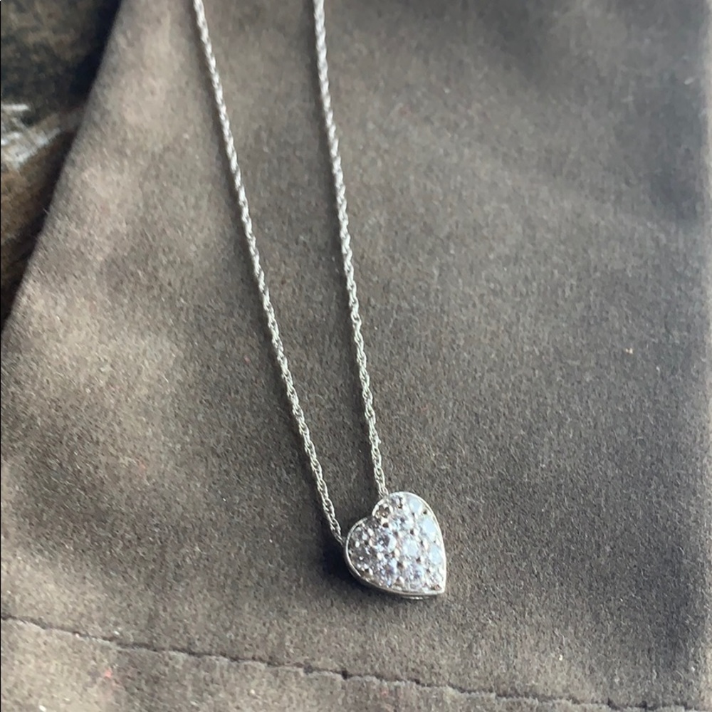 Dainty Sterling Silver Heart Necklace